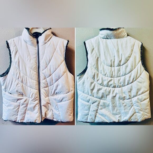 KC COLLECTIONS FAUX FUR/PUFFER REVERSABLE SKI VEST WOMENS SIZE XXL - Picture 5 of 7